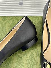 Gucci Horsebit GG Slip-On Ballerina Shoes Black - 5