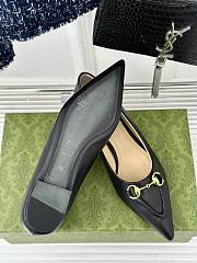 Gucci Horsebit GG Slip-On Ballerina Shoes Black - 2