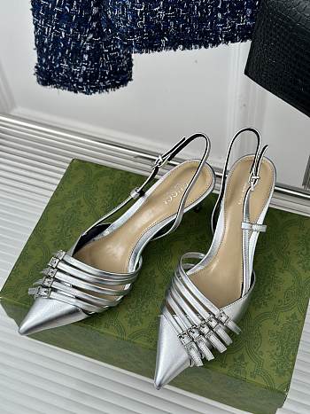 Gucci Women’s Slingback Pump in Silver