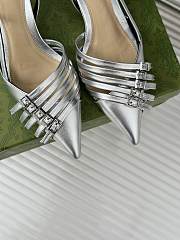 Gucci Women’s Slingback Pump in Silver - 4