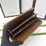 Gucci 1955 Horsebit Zipper Wallet Brown 19x10x3cm - 4