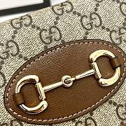 Gucci 1955 Horsebit Zipper Wallet Brown 19x10x3cm - 5