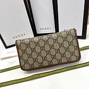 Gucci 1955 Horsebit Zipper Wallet Brown 19x10x3cm - 2