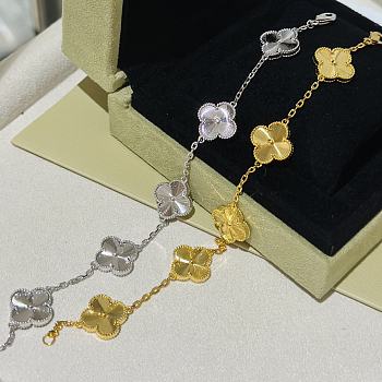 Van Cleef & Arpels Laser Four-leaf Clover in Gold/Silver
