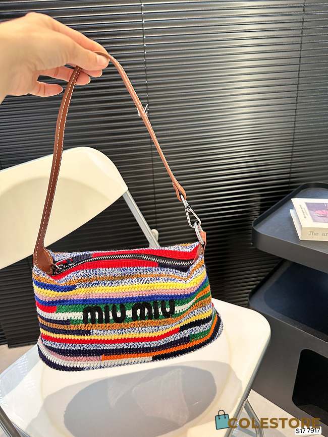 Miu Miu braided Underarm Bag Multicolor 26x13cm - 1