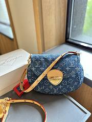 Colestore Louis Vuitton Sunset Handbag Blue Denim M46829 27x18x3cm - 2