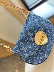Colestore Louis Vuitton Sunset Handbag Blue Denim M46829 27x18x3cm - 5