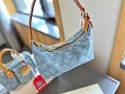 Louis Vuitton Hills Pochette Handbag Sky Blue Denim 18cm - 6