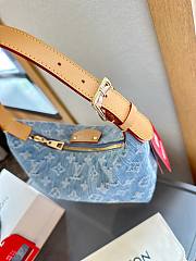 Louis Vuitton Hills Pochette Handbag Sky Blue Denim 18cm - 2