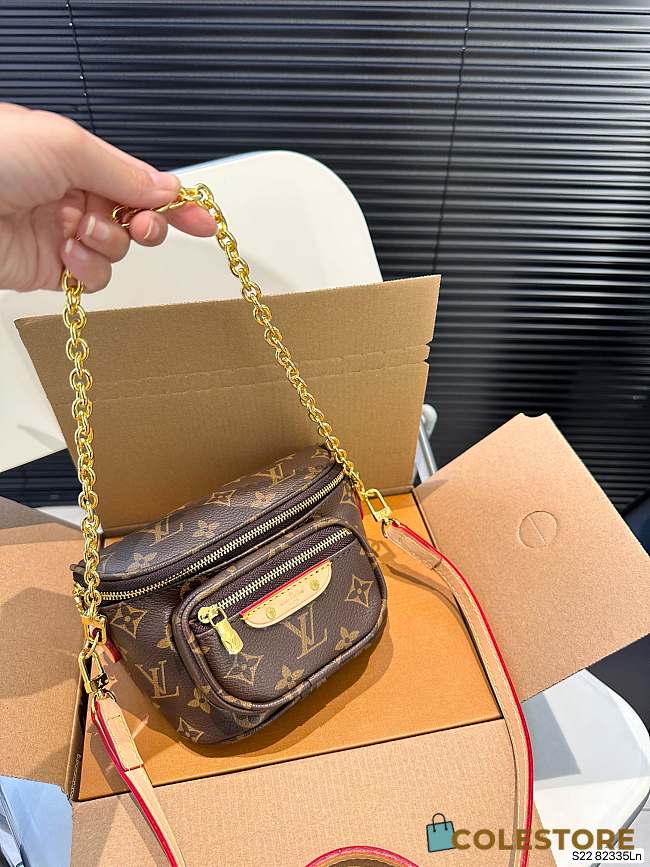 Louis Vuitton Mini Bumbag Monogram Macassar Canvas 17x15cm  - 1