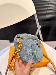 Louis Vuitton Mini Bumbag Monogram Macassar Canvas Denim 17x15cm  - 6