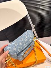 Louis Vuitton Mini Bumbag Monogram Macassar Canvas Denim 17x15cm  - 4