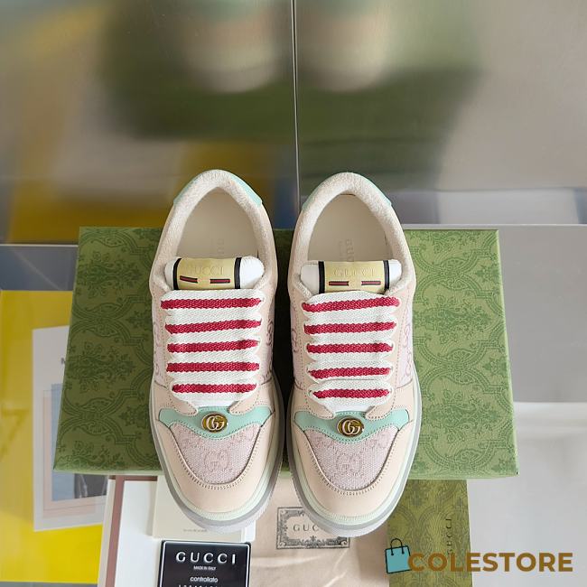 Gucci Screener Sneaker Beige Red - 1