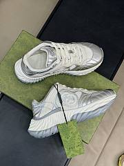 Gucci Ripple Trainer in Silver  - 5