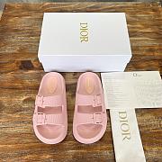 Dior 24SS Summer Beach Slippers Pink - 1