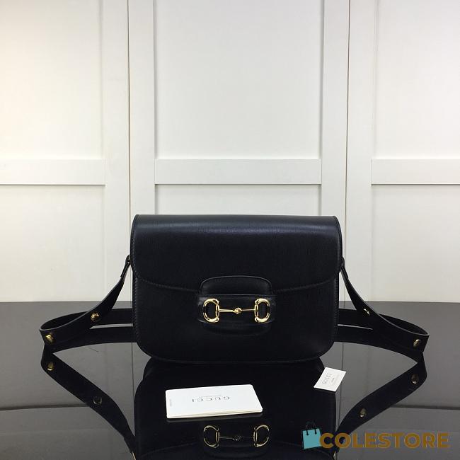 Gucci Horsebit 1955 Shoulder Bag Black 25x18cm - 1