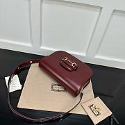 Gucci Horsebit 1955 Shoulder Bag Burgundy 25x18cm - 6