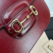 Gucci Horsebit 1955 Shoulder Bag Burgundy 25x18cm - 2