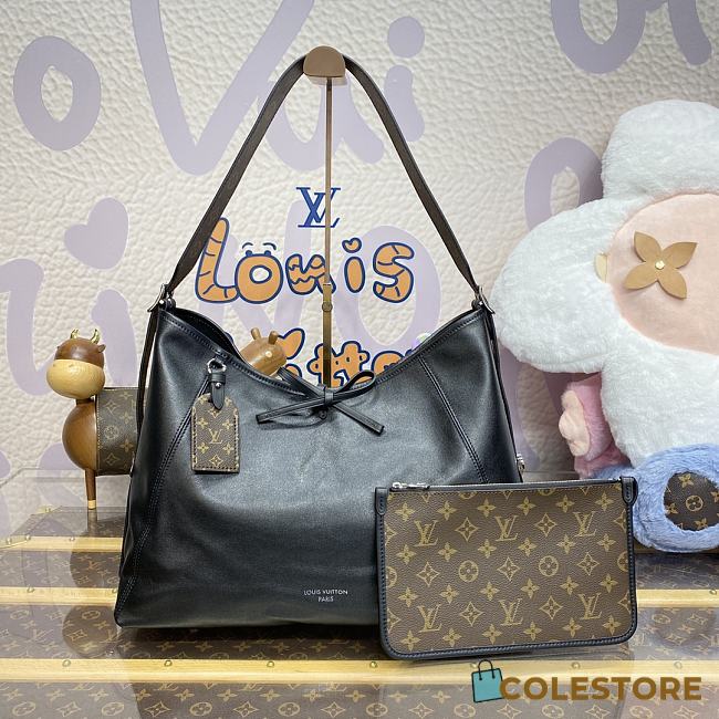 Louis Vuitton CarryAll Dark MM Bag Black 39x30x15cm - 1