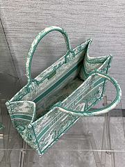 Dior Book Tote Tiger Embroidery Green 36x18x28cm - 6