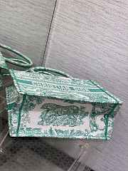 Dior Book Tote Tiger Embroidery Green 36x18x28cm - 2