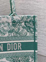 Dior Book Tote Tiger Embroidery Green 36x18x28cm - 3
