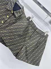 Fendi 24 Jacquard Vest Shorts Set - 2