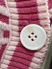 Fendi FF Motif V-Neck Cardigan Pink & White - 6