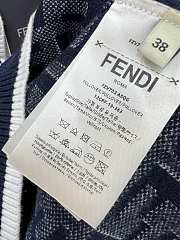 Fendi FF Motif V-Neck Cardigan Black & White - 4