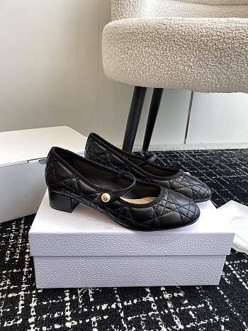 Dior Ballet Flat Black Quilted Cannage Calfskin