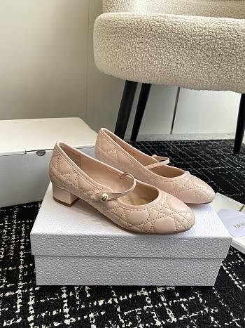Dior Ballet Flat Light Pink Quilted Cannage Calfskin