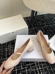 Dior Ballet Flat Light Pink Quilted Cannage Calfskin - 6