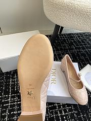 Dior Ballet Flat Light Pink Quilted Cannage Calfskin - 5