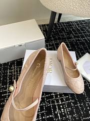 Dior Ballet Flat Light Pink Quilted Cannage Calfskin - 3