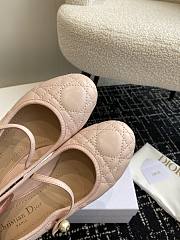 Dior Ballet Flat Light Pink Quilted Cannage Calfskin - 2