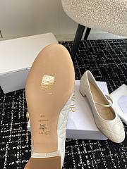 Dior Ballet Flat White Quilted Cannage Calfskin - 3