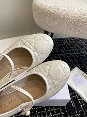 Dior Ballet Flat White Quilted Cannage Calfskin - 4