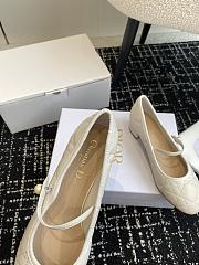 Dior Ballet Flat White Quilted Cannage Calfskin - 5