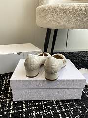 Dior Ballet Flat White Quilted Cannage Calfskin - 2