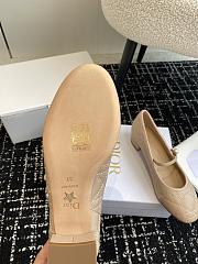Dior Ballet Flat Beige Quilted Cannage Calfskin - 6