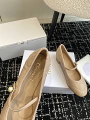 Dior Ballet Flat Beige Quilted Cannage Calfskin - 5