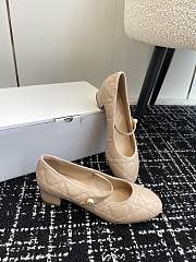 Dior Ballet Flat Beige Quilted Cannage Calfskin - 2