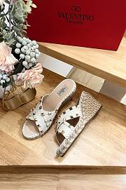 Valentino Garavani Lace-up Wedge Sandals White - 6