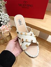 Valentino Garavani Lace-up Wedge Sandals White - 5