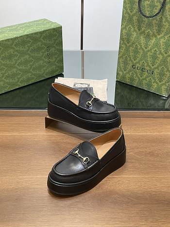 Gucci Horsebit Platform Loafer Black