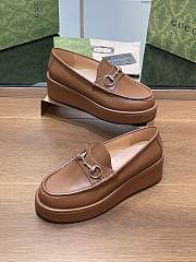 Gucci Horsebit Platform Loafer Brown - 6