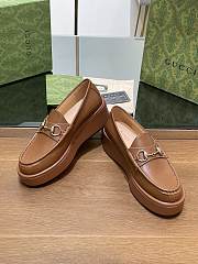 Gucci Horsebit Platform Loafer Brown - 5