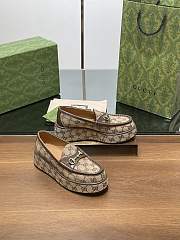 Gucci Horsebit Platform Loafer Beige & Brown - 2