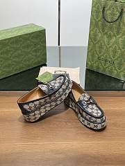  Gucci Horsebit Platform Loafer Beige & Black - 2