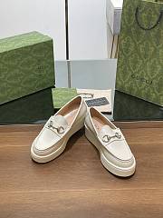  Gucci Horsebit Platform Loafer White - 4